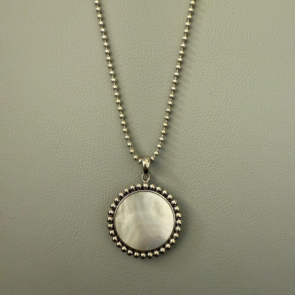 Lagos Mother of Pearl Sterling Silver Pendant Necklace